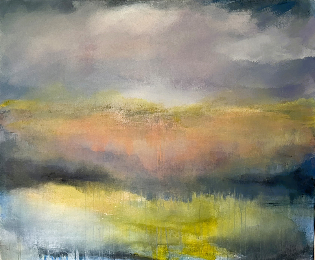 „Landschaft“, 2024, AcrylLeinwand, 120 x 100 cm